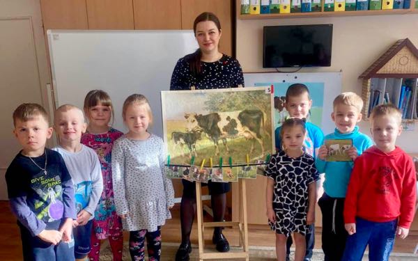 Составление рассказа-описания по картине «Корова с теленком»