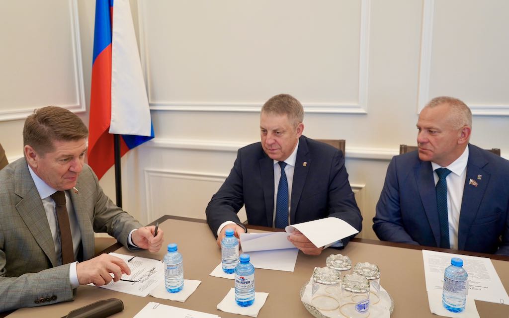 Александр Богомаз поблагодарил сенаторов за поддержку проектов развития Брянской области