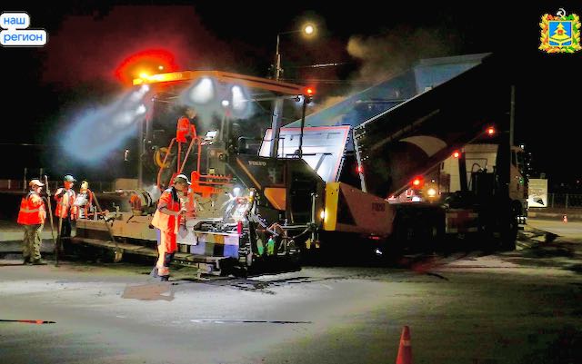 Строительство улицы Ильи Иванова в Брянске ведётся круглосуточно