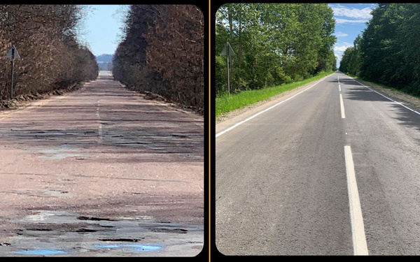 На Брянщине отремонтирован участок автомобильной дороги Сураж — Гордеевка