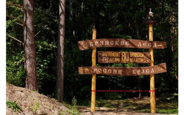 В Брянском районе установили панно «Брянские леса – России краса»