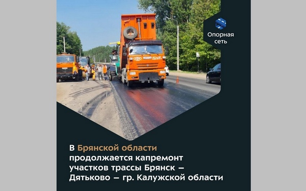 В Дятьковском районе Брянщины в рамках реализации нацпроекта ремонтируют дорогу