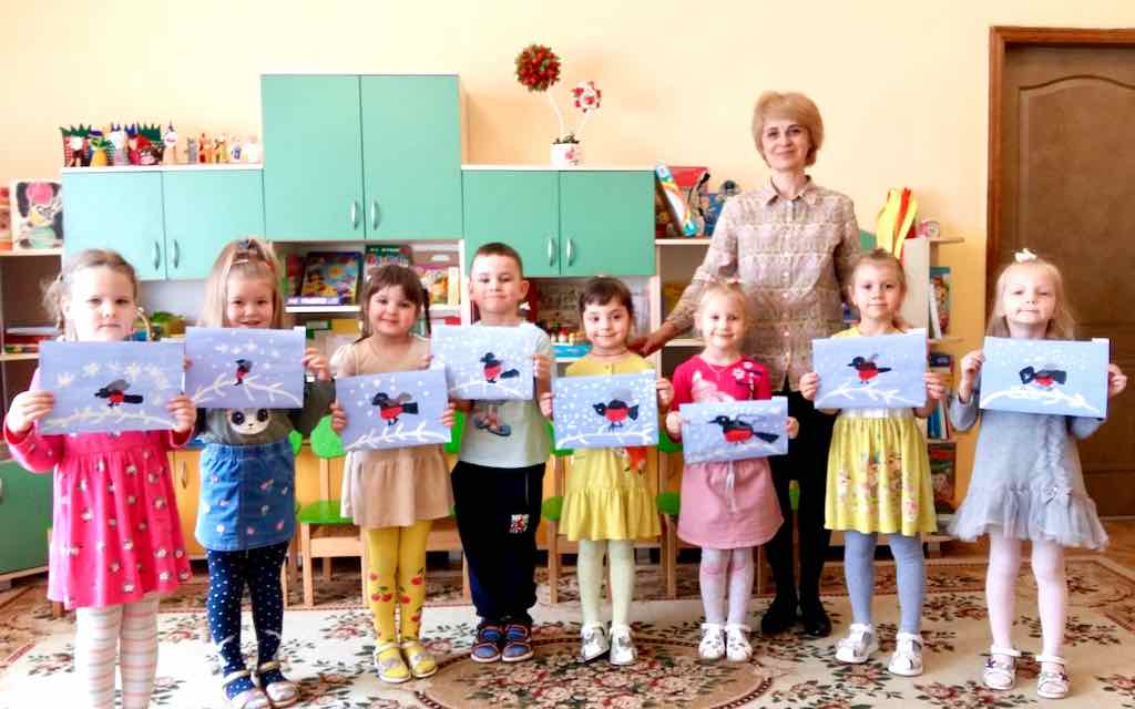 Ой, какие снегири на веточки сели!