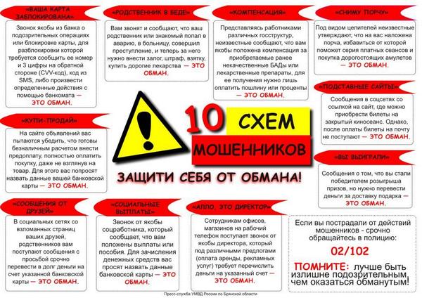 Брянская полиция предупреждает: на минувшей неделе жертвами телефонных и сетевых мошенников стали 36 человек