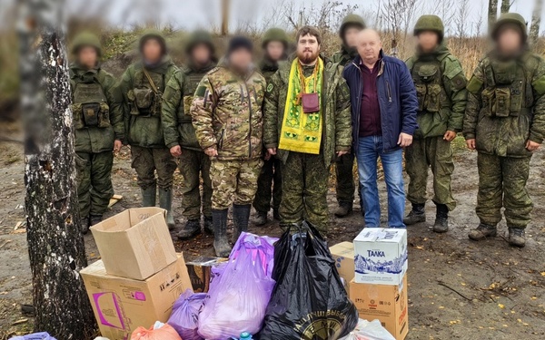 Представители Брянской епархии передали гуманитарную помощь бойцам армии «Север»