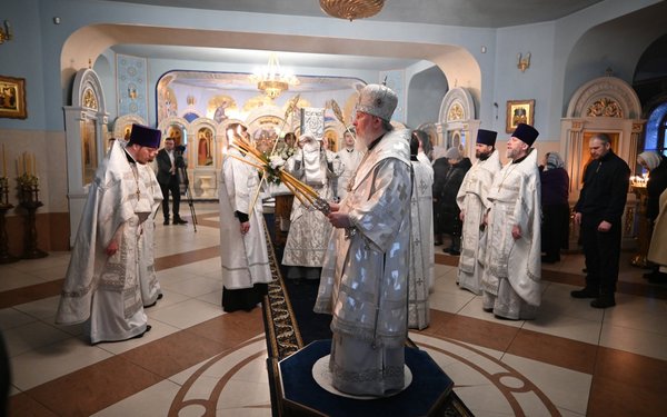 Митрополит Брянский и Севский Александр освятил воду ко дню Крещения Господня