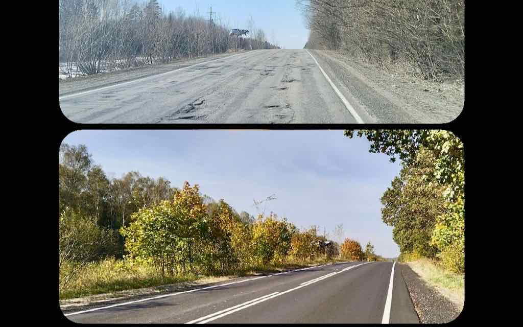 В Брянской области отремонтировали участок автодороги Дятьково-Бытошь-Будочки