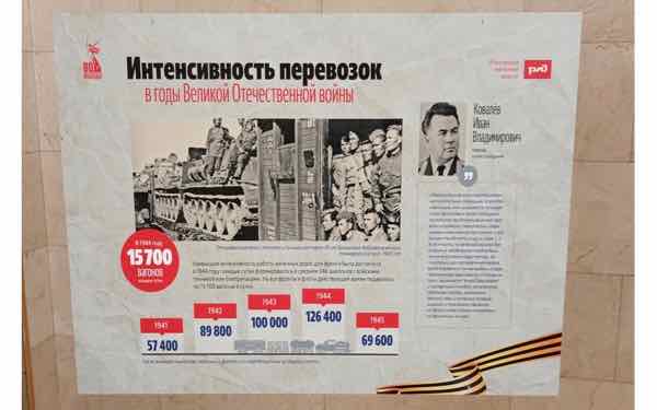 На брянском вокзале открылась фотовыставка к 80-летию Победы