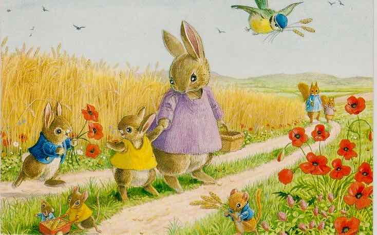 Прогулка с зайкой в лесу