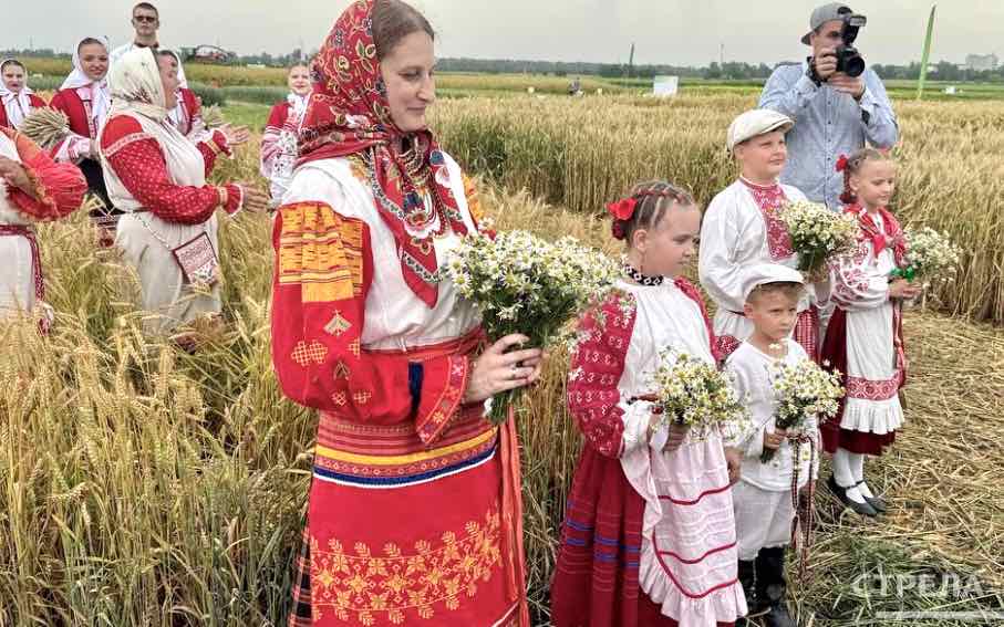 На брянской агропромышленной выставке «День поля» провели ритуал первого снопа