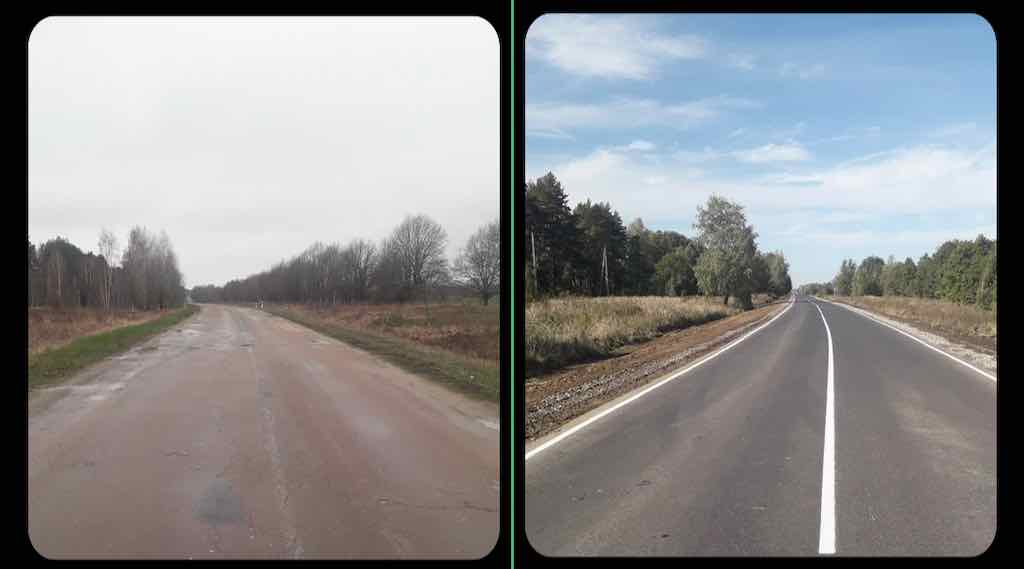 В Комаричском районе отремонтировали дорогу Комаричи-Севск