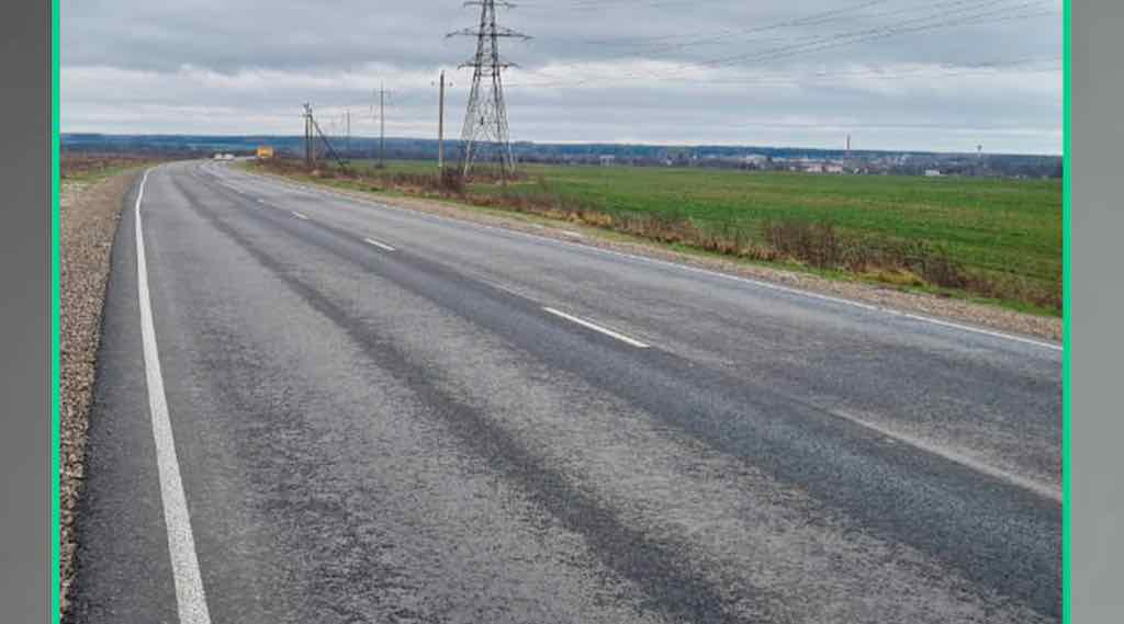 В Дятьковском районе отремонтировали участок трассы Брянск-Калуга