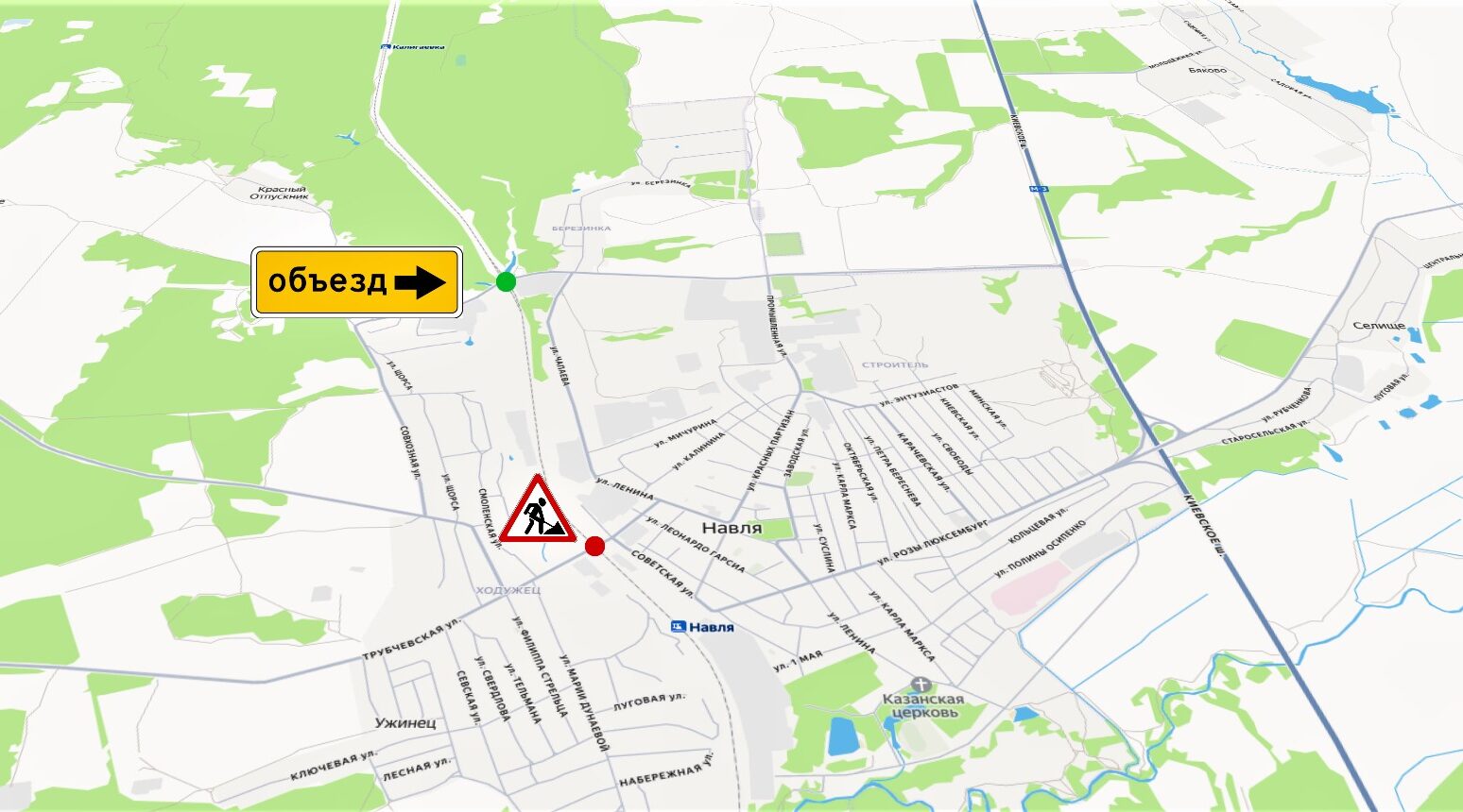 Движение автомобилей на переезде станции Навля в Брянской области будет закрыто 15 января