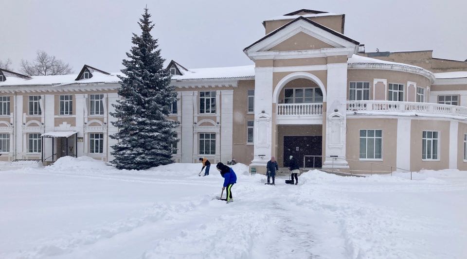 Брянские педагоги и артисты вооружились лопатами