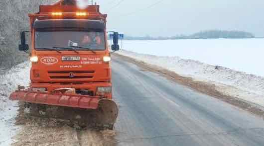 Брянские дорожники за сутки использовали 3,4 тыс. т пескосоляной смеси