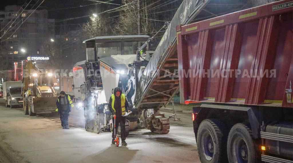 В Брянске начался ночной капремонт улицы Советской