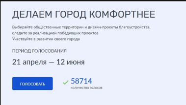 Участниками голосования за выбор объектов благоустройства стали более 50 тысяч брянцев
