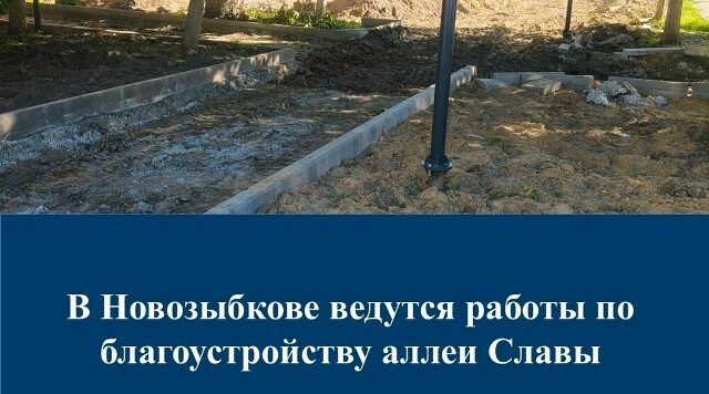 В рамках нацпроекта в Новозыбкове благоустраивают аллею Славы по ул. Советской